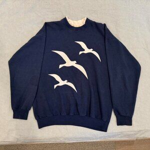 Hanes Women's Navy and Blue Sweatshirt